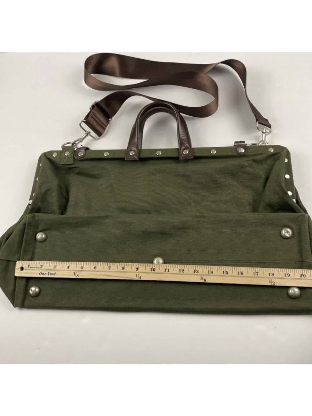 Line Of Trade No. 0312 Canvas Weekender Bag Gray Shoulder Duffle Carry On Bag